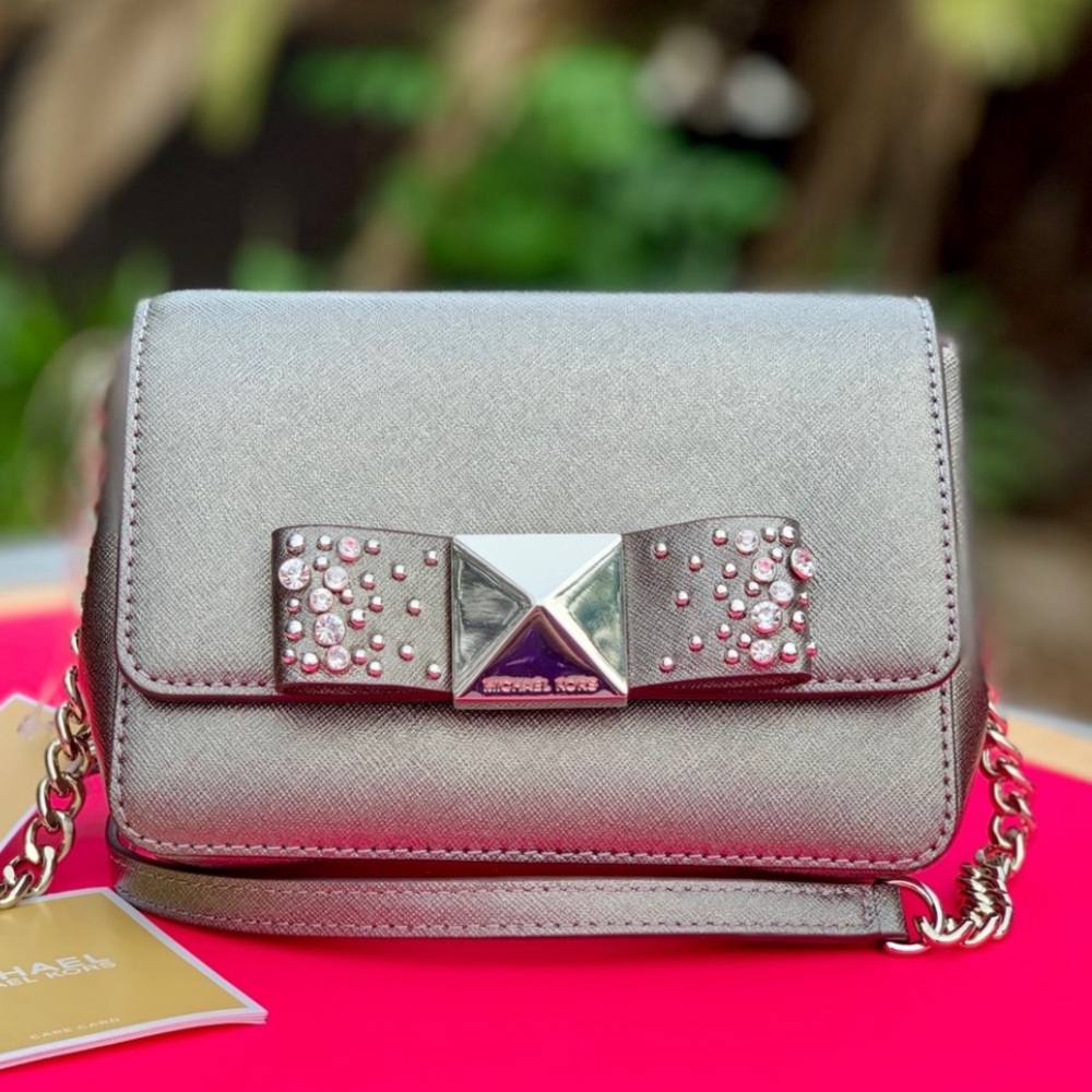 Michael Kors Tina Small Clutch Leather Crossbody